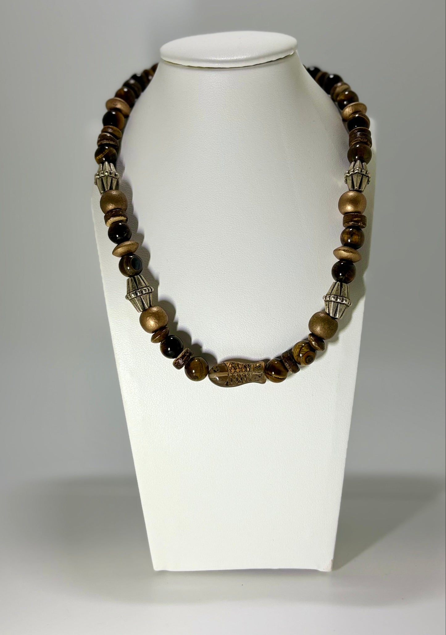 stoere kinder ketting Brown