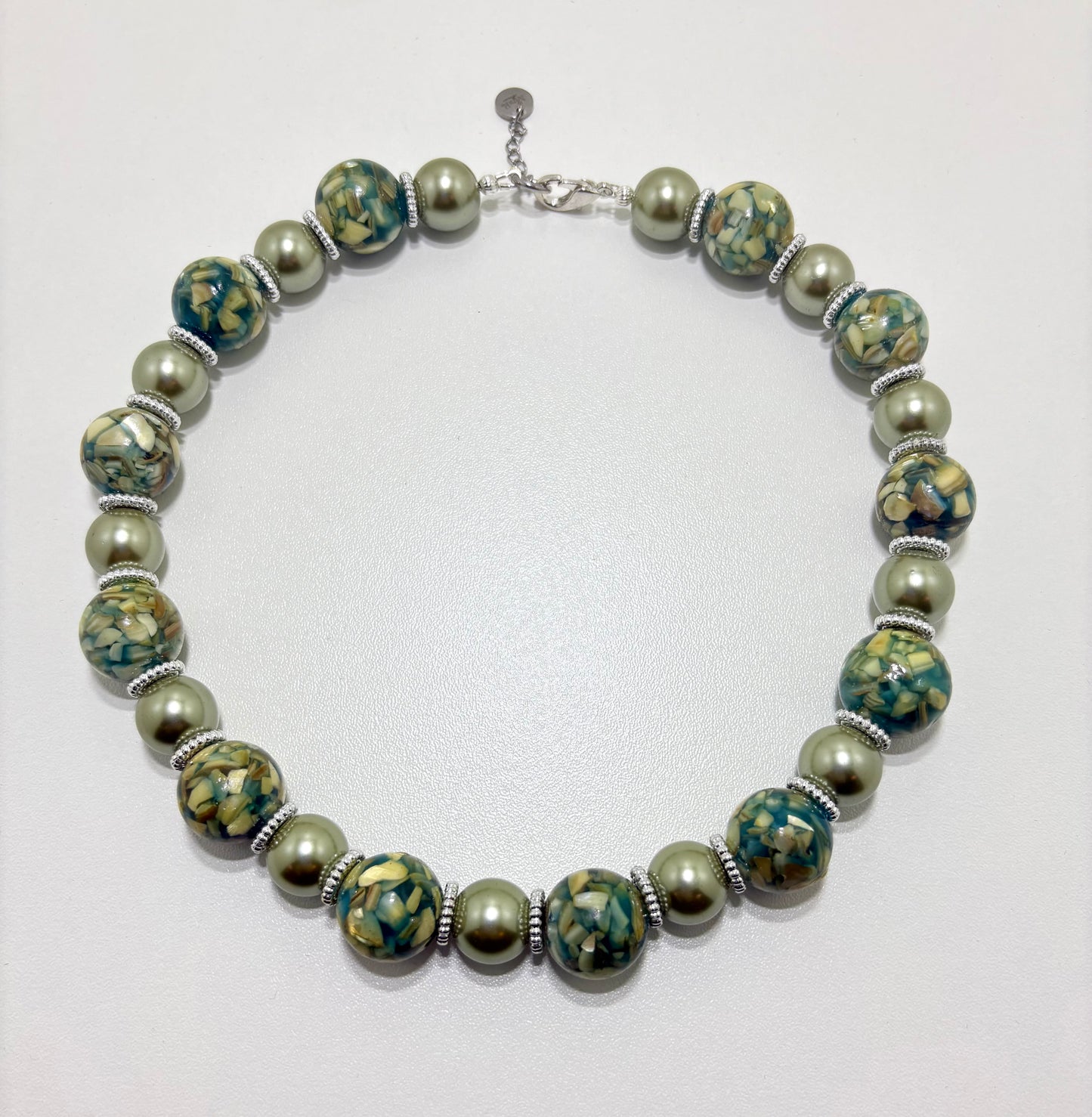 Resina verde oorbellen