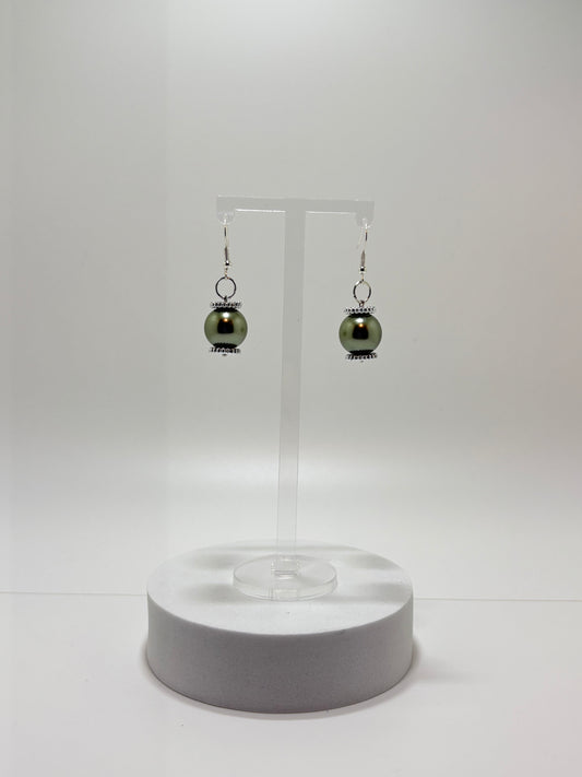 Resina verde oorbellen