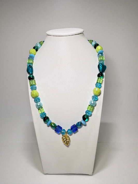 kinder ketting Acqua green