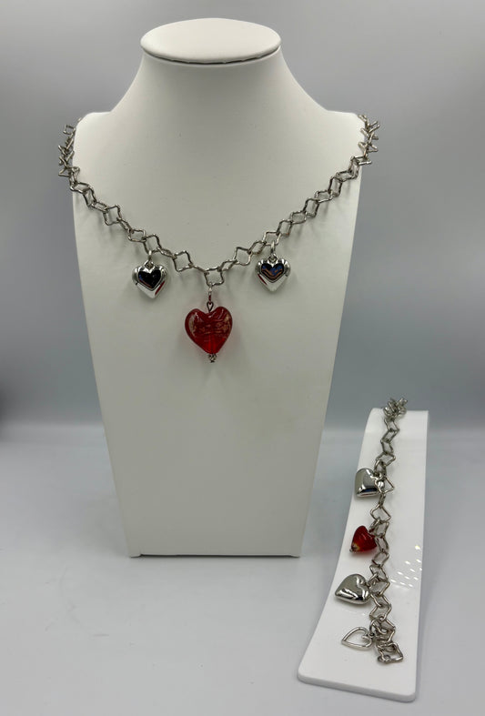 Charming hearts halsketting