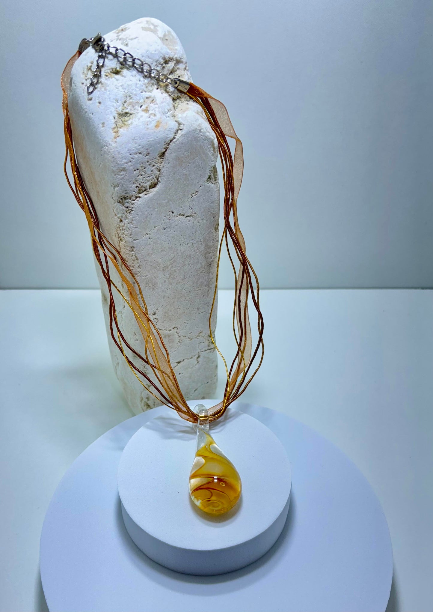 Glasdruppel geel-goud